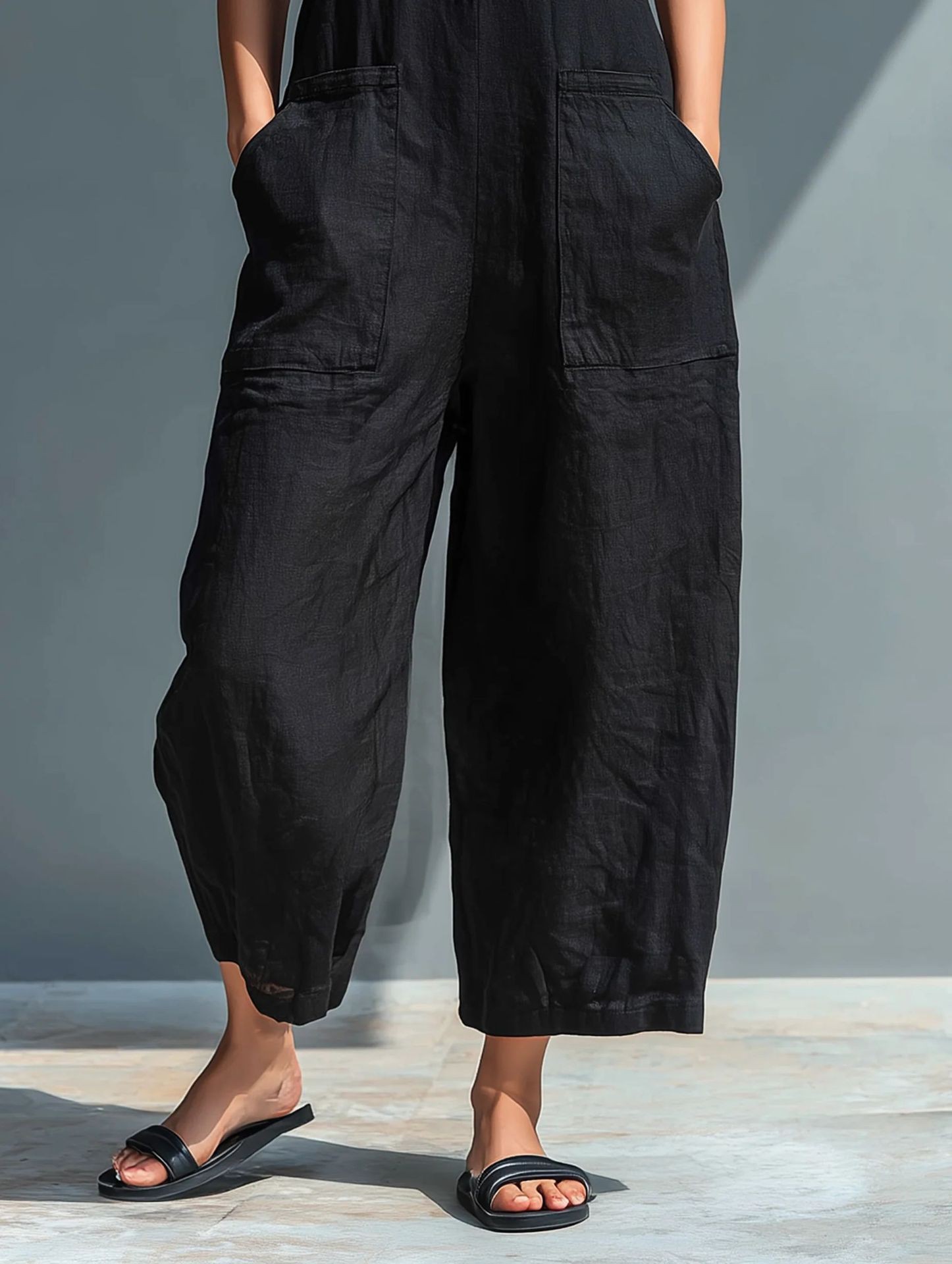 Summer Women's Clothing Sleeve - Jumpsuit Linen Relaxed recension och pris