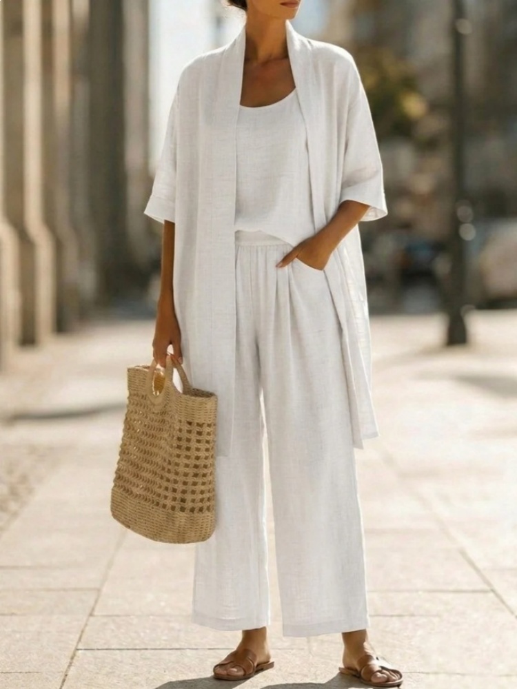 Casual Solid Cotton Linen Loos - Linen Pant Wide recension och pris