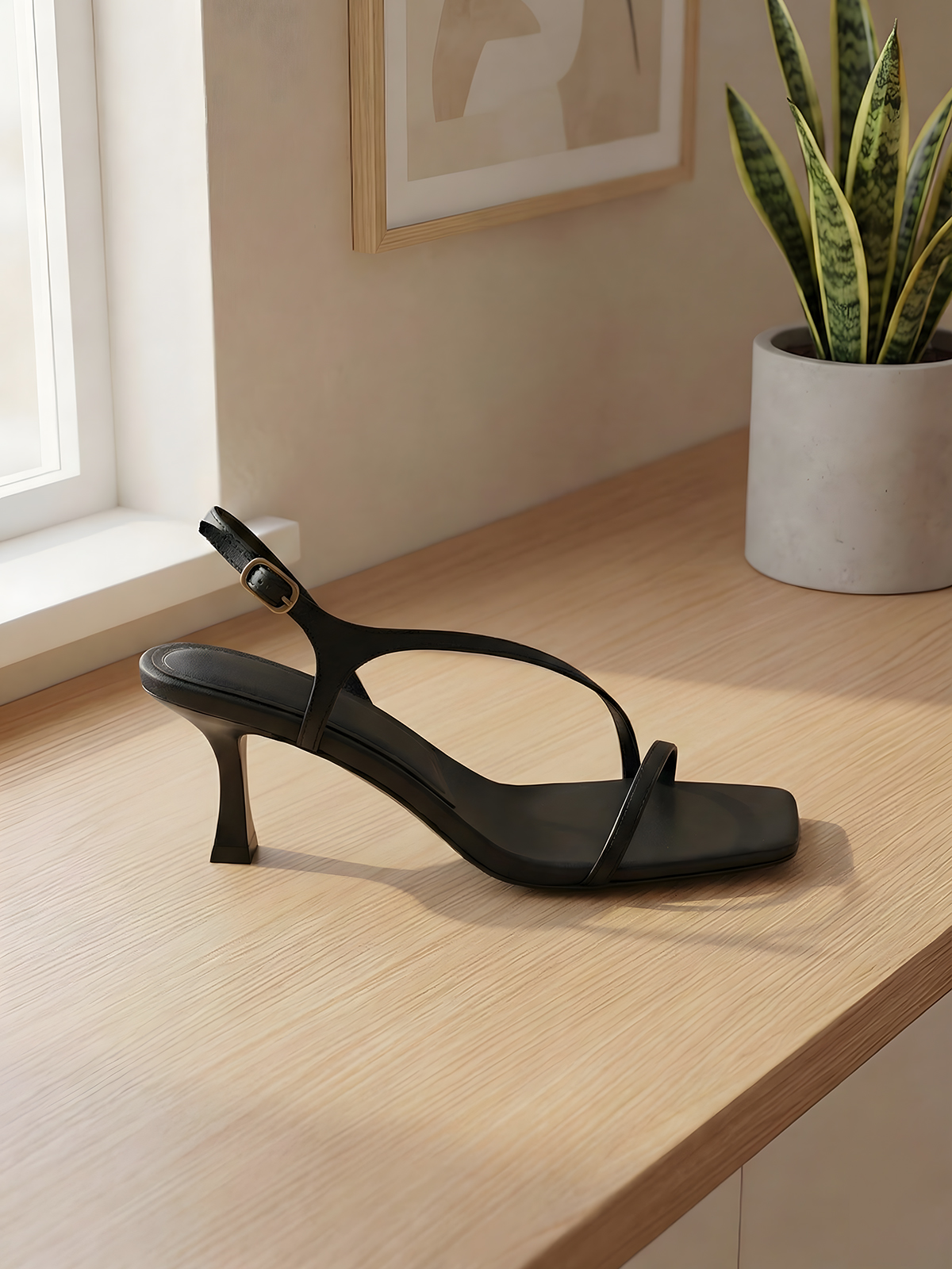 Elegant Genuine Leather Strapp - Sandal Strappy Heeled recension och pris