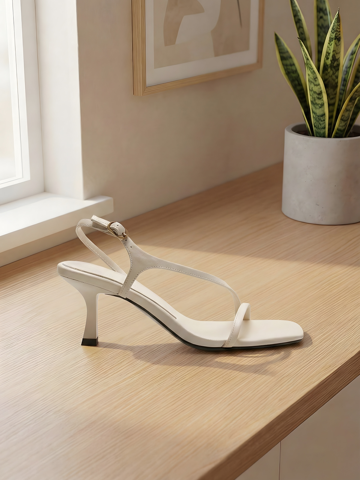 Elegant Genuine Leather Strapp - Sandal Strappy Heeled recension och pris
