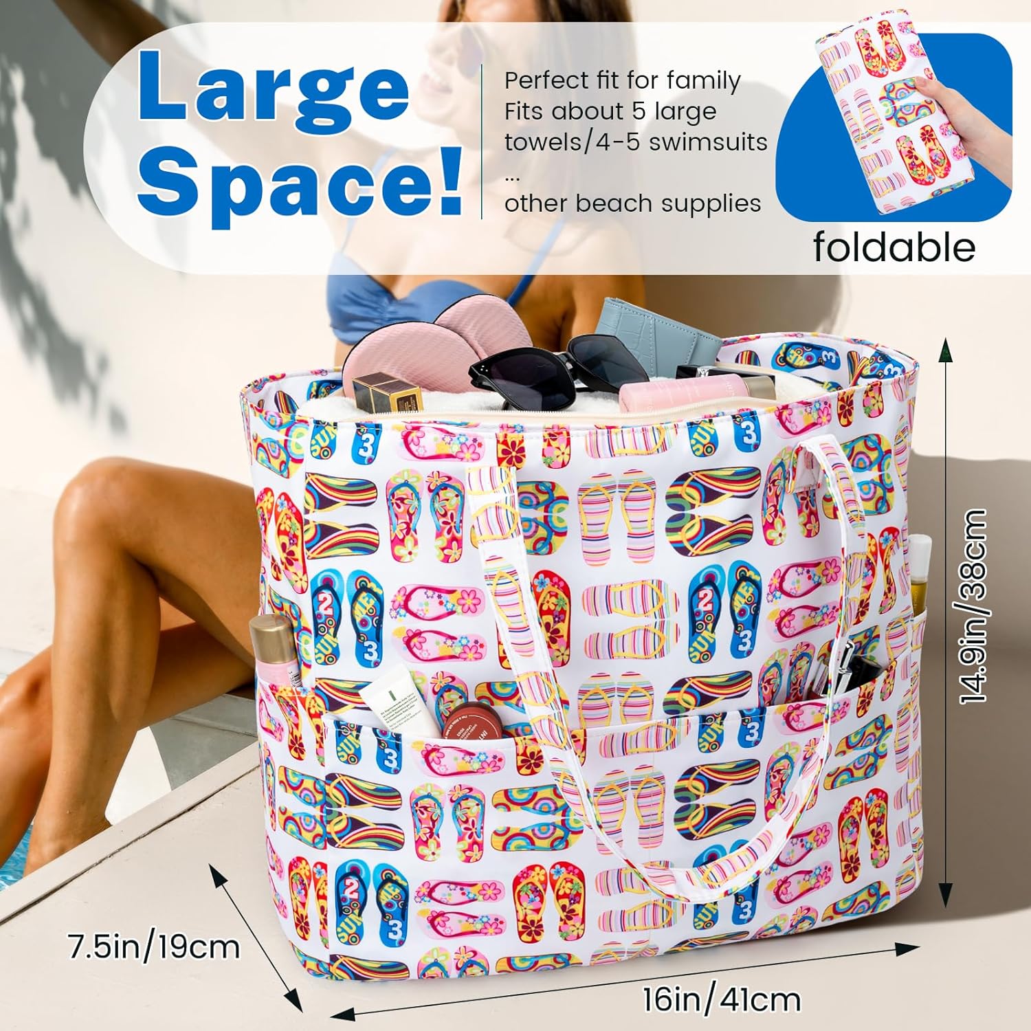 Beach Bag for Women, Hobo Pool - Tote Bag Beach recension och pris