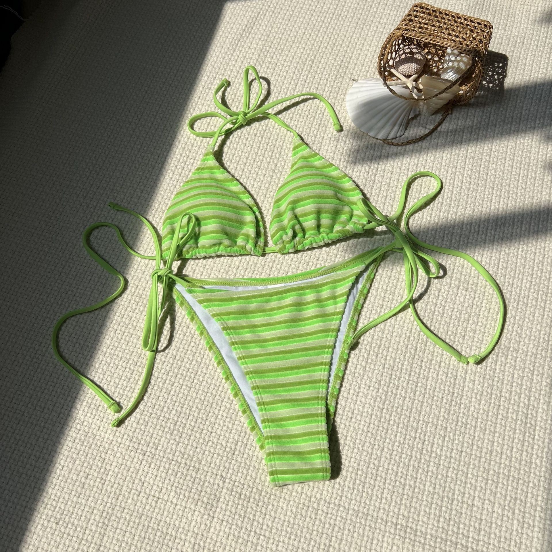 Hot Lingerie Bikini Triangle T - Swimsuit Bikini Ruched recension och pris