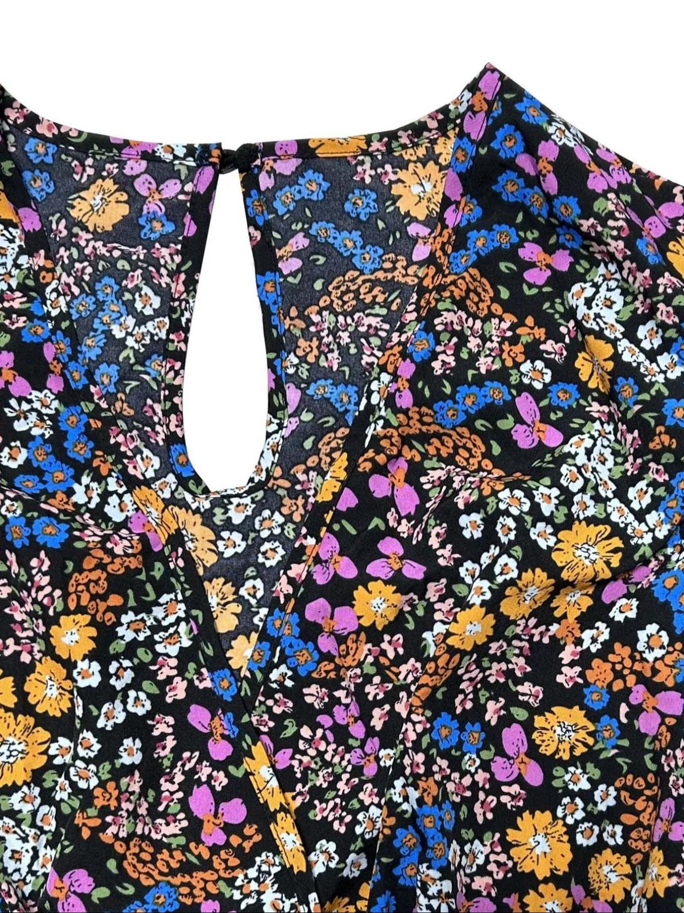【Plus Size】 Floral Print Tie S - Romper Floral Print recension och pris