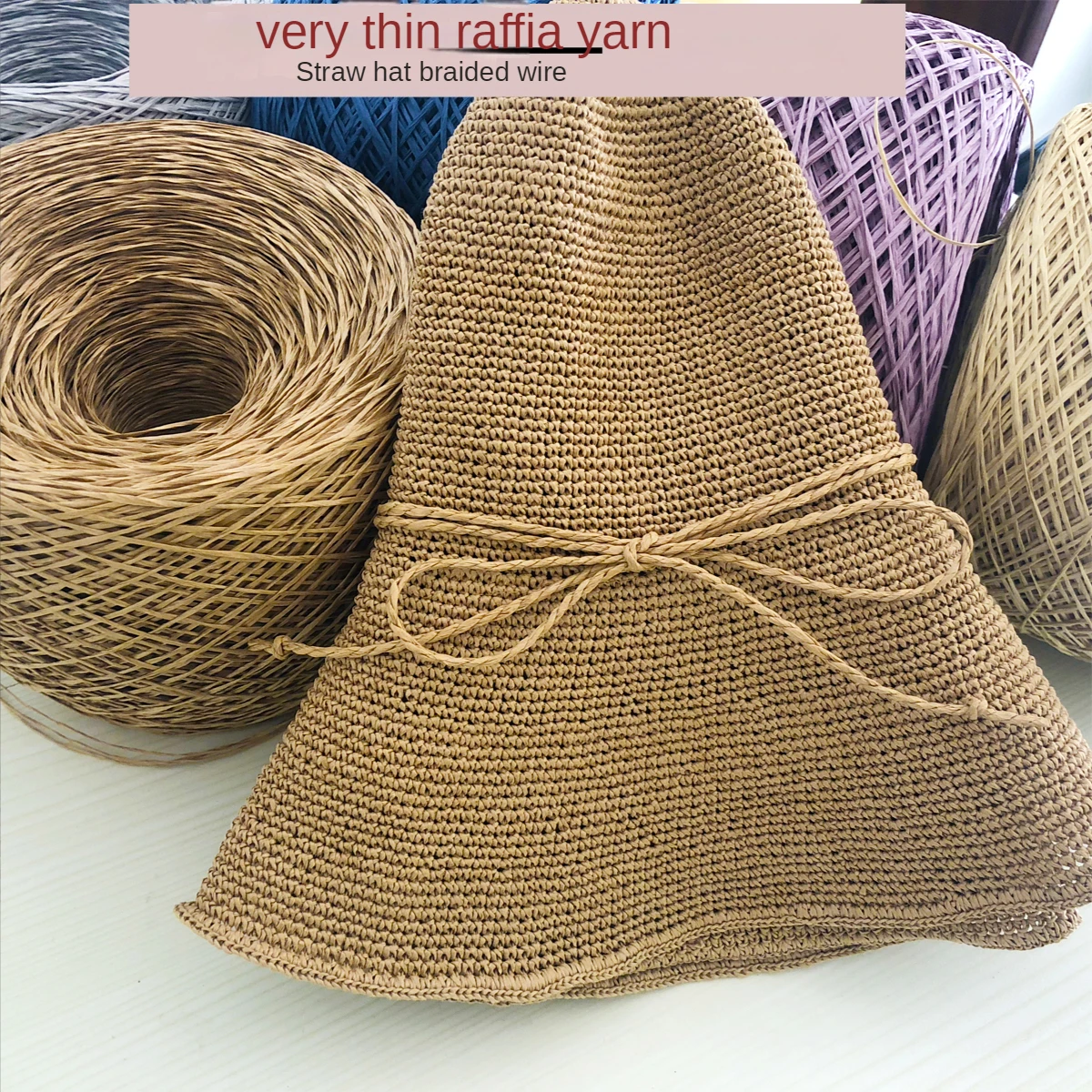 250g Thin Raffia Yarn Paper Gr - Crochet Bag Raffia recension och pris