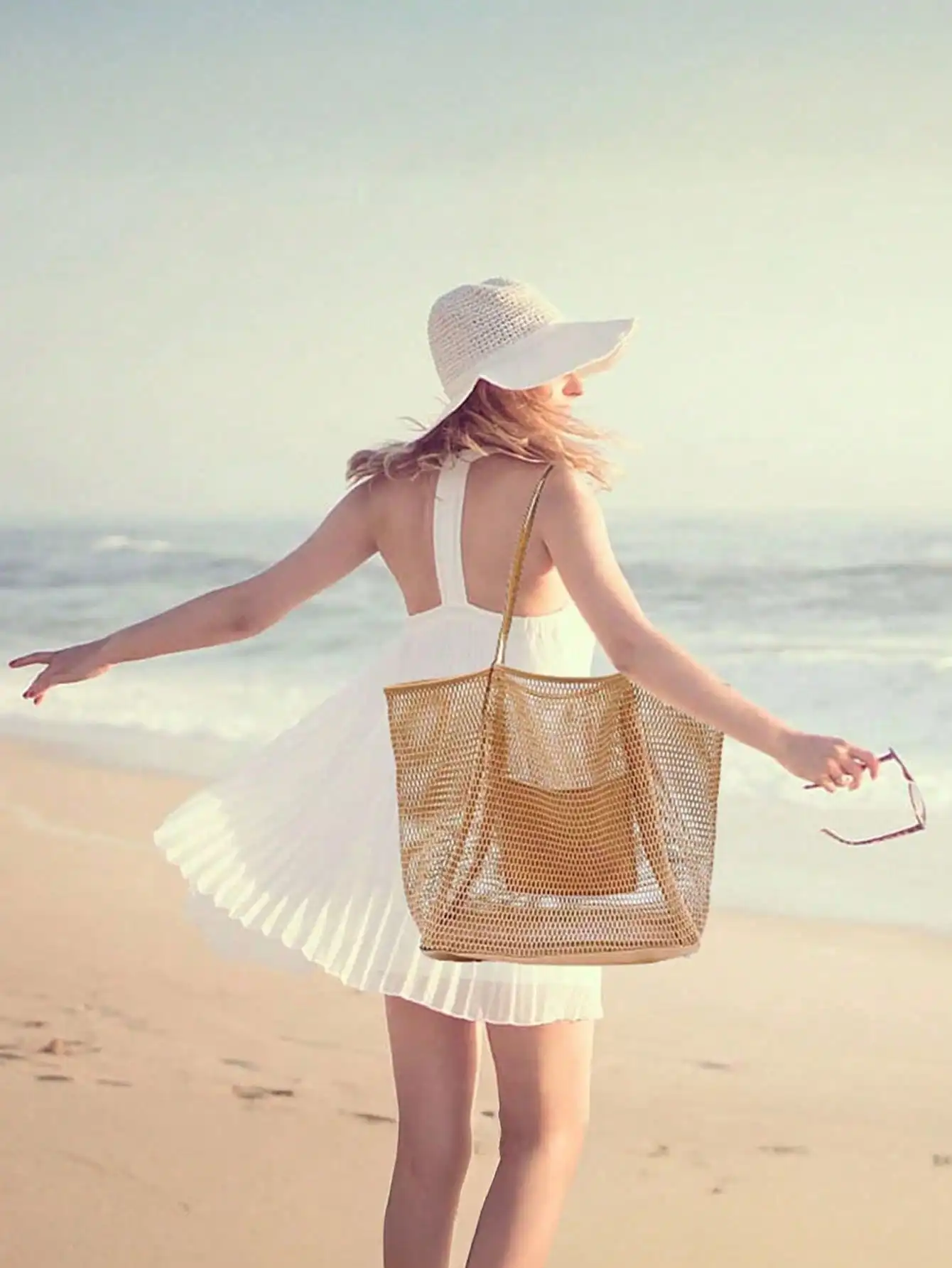 1pc Mesh Beach Tote Bag, Outdo - Tote Bag Beach recension och pris