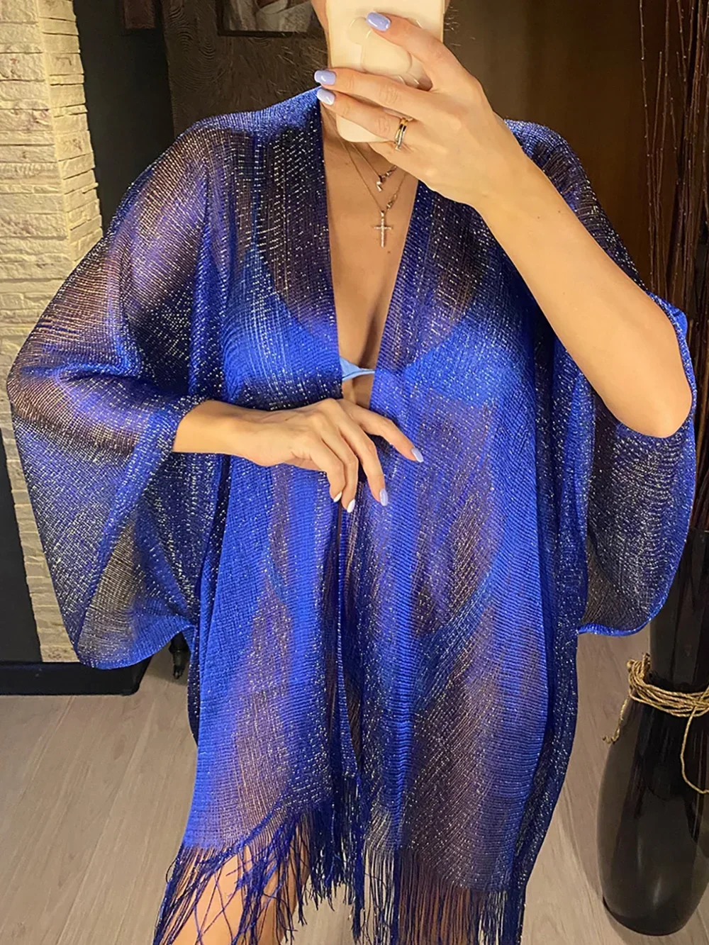 Tassel Gold Bikini Cover Up Se - Cover Up Kaftan recension och pris