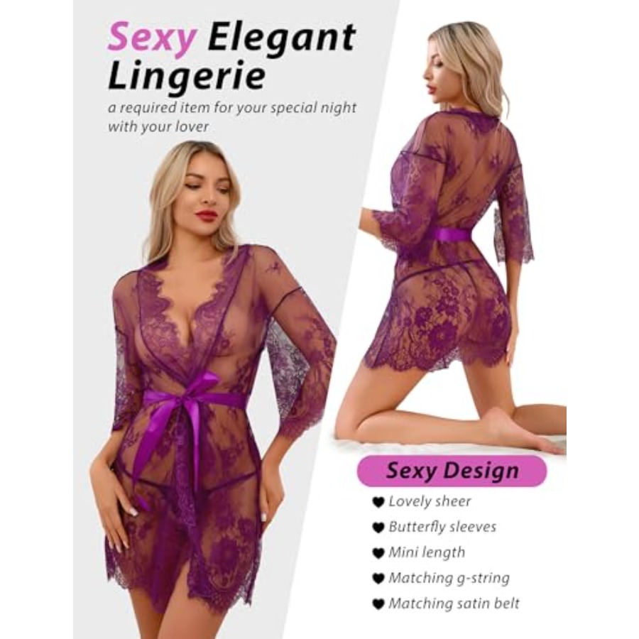 Narcisse Women's Floral Lace K - Kimono Sheer Floral recension och pris